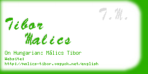 tibor malics business card